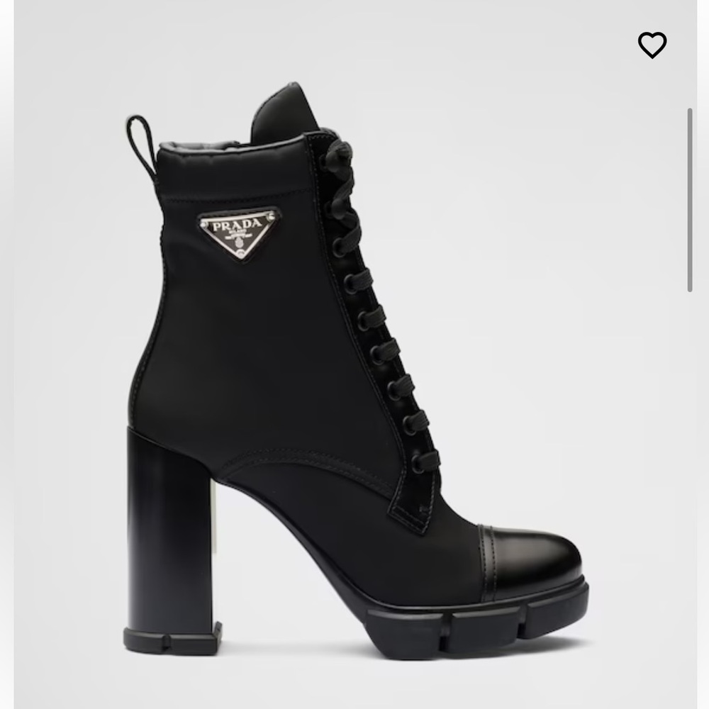 Prada - Brushed leather and nylon booties - RARE, sold out online, like new